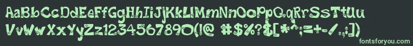 Czcionka SmileyFont – zielone czcionki na czarnym tle
