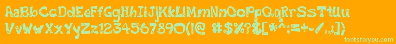 SmileyFont Font – Green Fonts on Orange Background