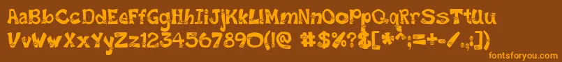 fuente SmileyFont – Fuentes Naranjas Sobre Fondo Marrón