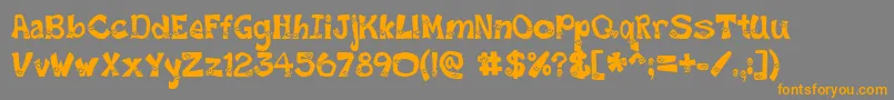 SmileyFont Font – Orange Fonts on Gray Background