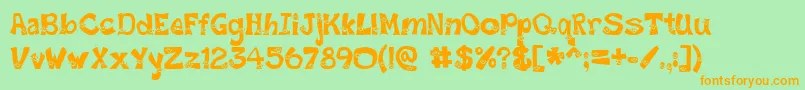 Police SmileyFont – polices orange sur fond vert