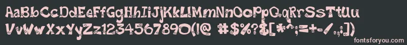 SmileyFont Font – Pink Fonts on Black Background