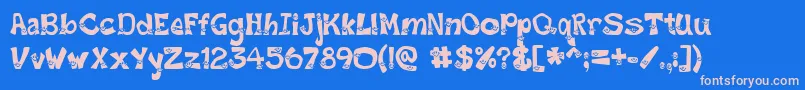 Fonte SmileyFont – fontes rosa em um fundo azul