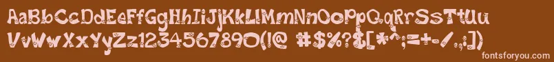 Шрифт SmileyFont – розовые шрифты на коричневом фоне