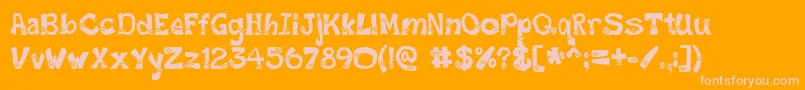 Police SmileyFont – polices roses sur fond orange