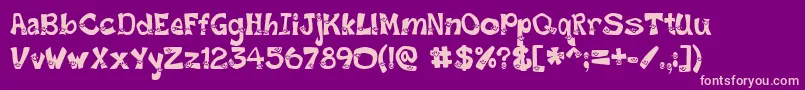 SmileyFont-Schriftart – Rosa Schriften auf violettem Hintergrund
