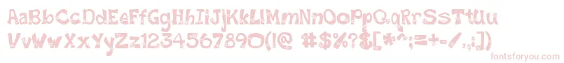Fonte SmileyFont – fontes rosa em um fundo branco
