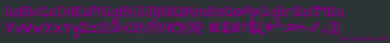 Czcionka SmileyFont – fioletowe czcionki na czarnym tle