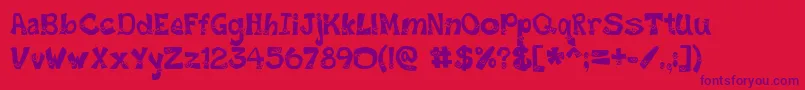 Шрифт SmileyFont – фиолетовые шрифты на красном фоне