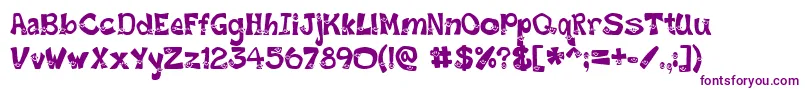 フォントSmileyFont – 白い背景に紫のフォント