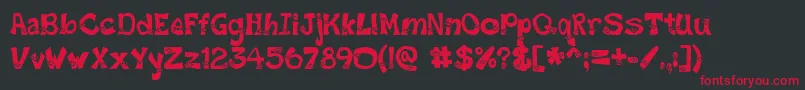 SmileyFont Font – Red Fonts on Black Background