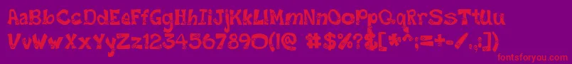 SmileyFont Font – Red Fonts on Purple Background