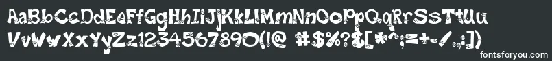 フォントSmileyFont – 黒い背景に白い文字