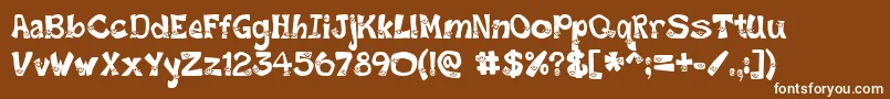 SmileyFont Font – White Fonts on Brown Background