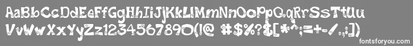 Fonte SmileyFont – fontes brancas em um fundo cinza