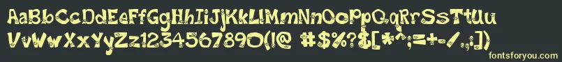 Fonte SmileyFont – fontes amarelas em um fundo preto