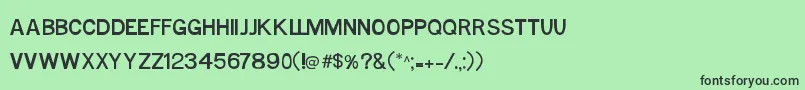 fuente MtfBase – Fuentes Negras Sobre Fondo Verde