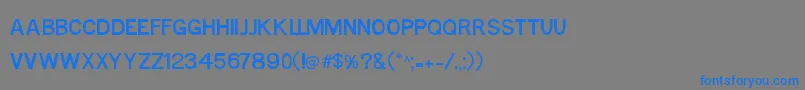 フォントMtfBase – 灰色の背景に青い文字