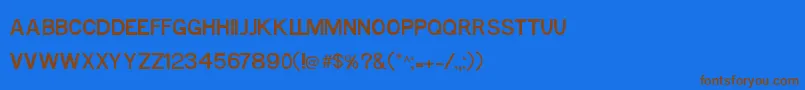 Шрифт MtfBase – коричневые шрифты на синем фоне