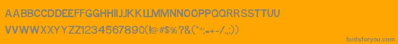 フォントMtfBase – オレンジの背景に灰色の文字