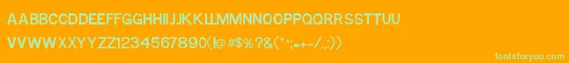 Weitere Informationen zur MtfBase-Schriftart MtfBase-Schriftart – Grüne Schriften auf orangefarbenem Hintergrund