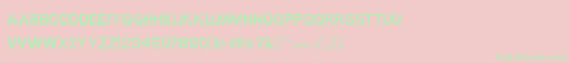 MtfBase Font – Green Fonts on Pink Background