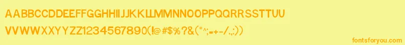 Подробнее о шрифте MtfBase Шрифт MtfBase – оранжевые шрифты на жёлтом фоне