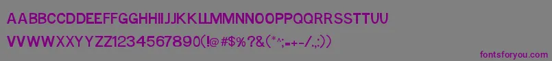 MtfBase Font – Purple Fonts on Gray Background
