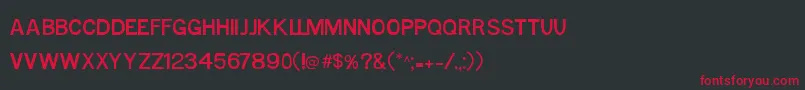 fuente MtfBase – Fuentes Rojas Sobre Fondo Negro