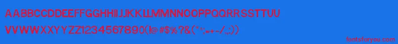MtfBase Font – Red Fonts on Blue Background