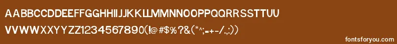 フォントMtfBase – 茶色の背景に白い文字