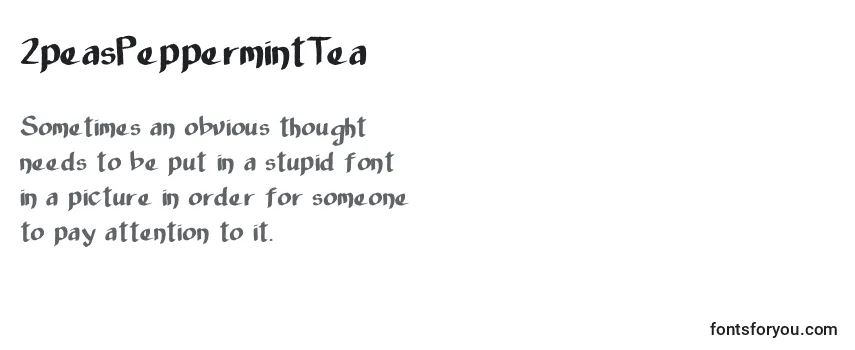 Review of the 2peasPeppermintTea Font