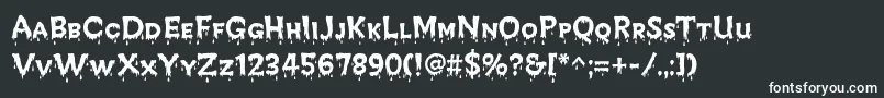 CreepyRegular Font – White Fonts on Black Background