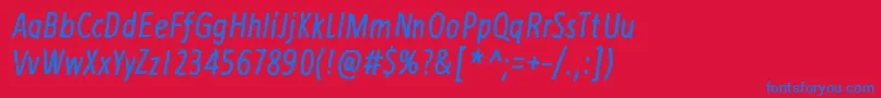 IsThereTimeInOuterSpace Font – Blue Fonts on Red Background