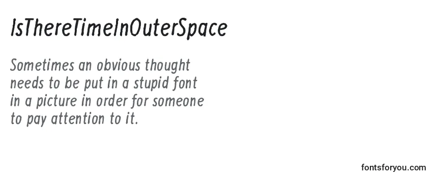 IsThereTimeInOuterSpace Font