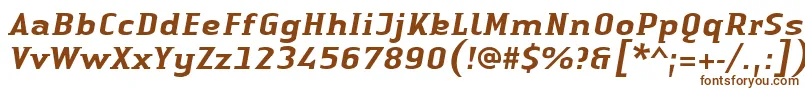 LinotypeAuthenticSmallSerifMediumit Font – Brown Fonts on White Background