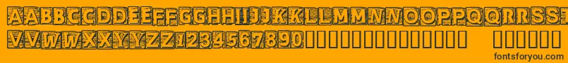 Police CfcherokeeRegular – polices noires sur fond orange