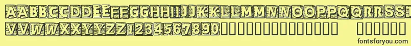 CfcherokeeRegular Font – Black Fonts on Yellow Background