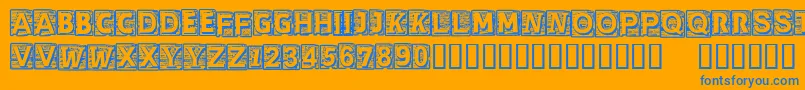 More about CfcherokeeRegular Font CfcherokeeRegular Font – Blue Fonts on Orange Background