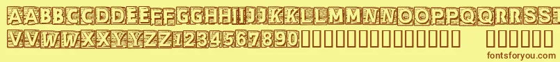 CfcherokeeRegular Font – Brown Fonts on Yellow Background