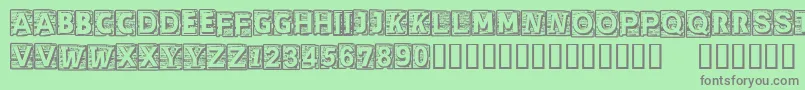 CfcherokeeRegular Font – Gray Fonts on Green Background