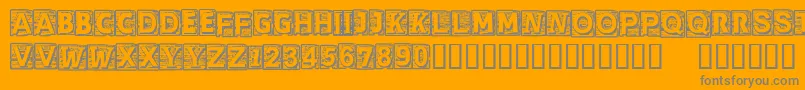 CfcherokeeRegular Font – Gray Fonts on Orange Background