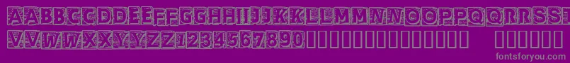 Police CfcherokeeRegular – polices grises sur fond violet