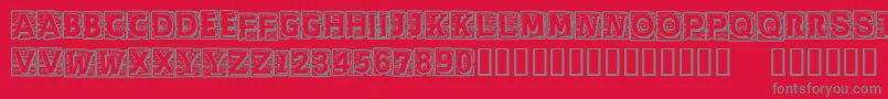 CfcherokeeRegular Font – Gray Fonts on Red Background