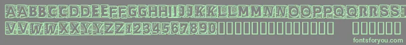 CfcherokeeRegular-Schriftart – Grüne Schriften auf grauem Hintergrund