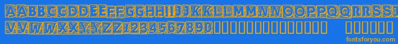 En savoir plus sur la police CfcherokeeRegular Police CfcherokeeRegular – polices orange sur fond bleu