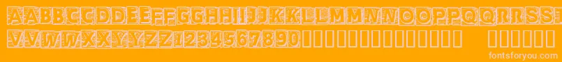 CfcherokeeRegular Font – Pink Fonts on Orange Background