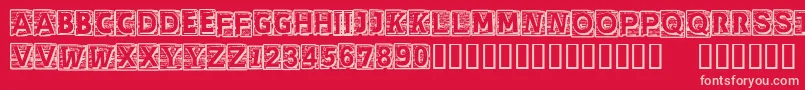CfcherokeeRegular Font – Pink Fonts on Red Background