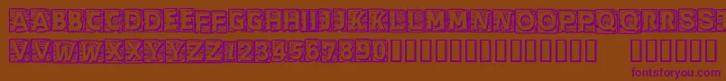 CfcherokeeRegular Font – Purple Fonts on Brown Background