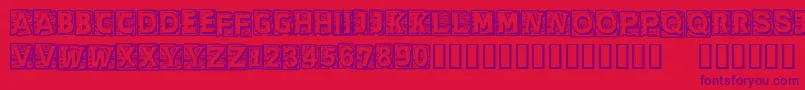 CfcherokeeRegular Font – Purple Fonts on Red Background